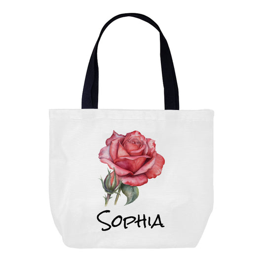 Birth Month Flower Tote Bag Name Personalized