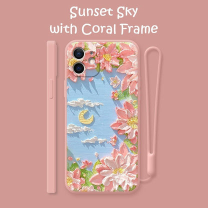 iPhone Case Cover Cherry Blossom Sunset Oil Painting  - iPhoneCases - BuyEcEc