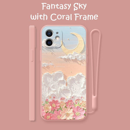 iPhone Case Cover Cherry Blossom Sunset Oil Painting  - iPhoneCases - BuyEcEc