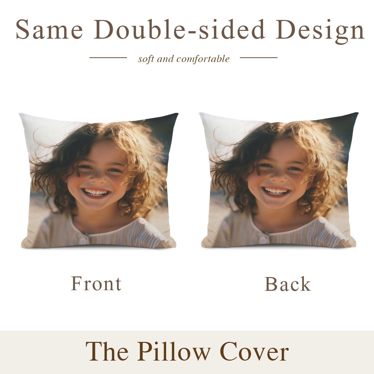 Customized Photo 2 - Sided Print Pillowcase (Insert Included) - ThrowPillows - BuyEcEc