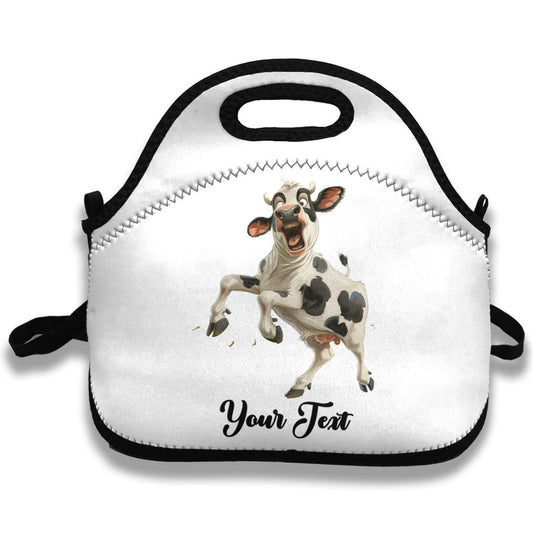 Cute Crazy Cow Custom Children's Lunch Bag Personalized - LunchBags - BuyEcEc