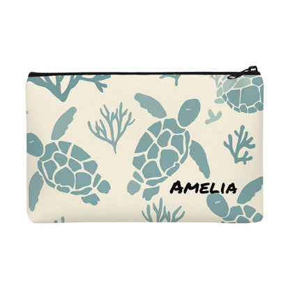 Green Turtle Custom MakeUp Bag Personalized - CosmeticBags - BuyEcEc