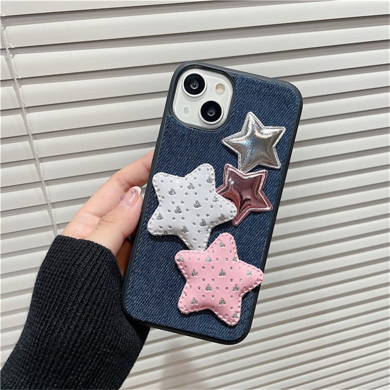 iPhone Case Cover Denim Korean Cute Glitter Star - iphoneCases - BuyEcEc