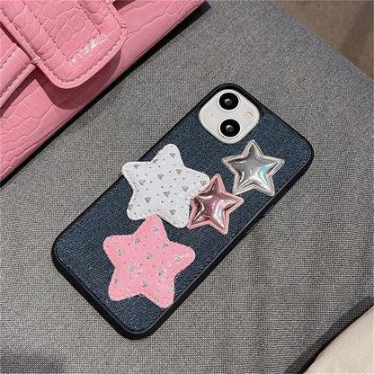 iPhone Case Cover Denim Korean Cute Glitter Star - iphoneCases - BuyEcEc