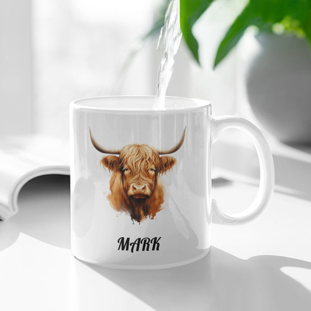 Personalized Highland Cow 11 Oz Mug (2 - Sided Print) - mugs - BuyEcEc