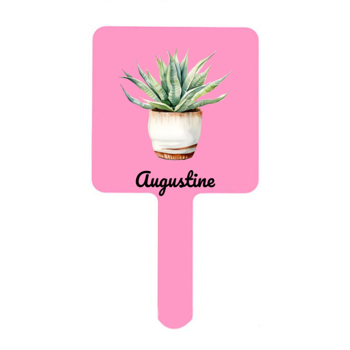 Personalized Succulents Square Mirror with Handle - handlemirrors - BuyEcEc