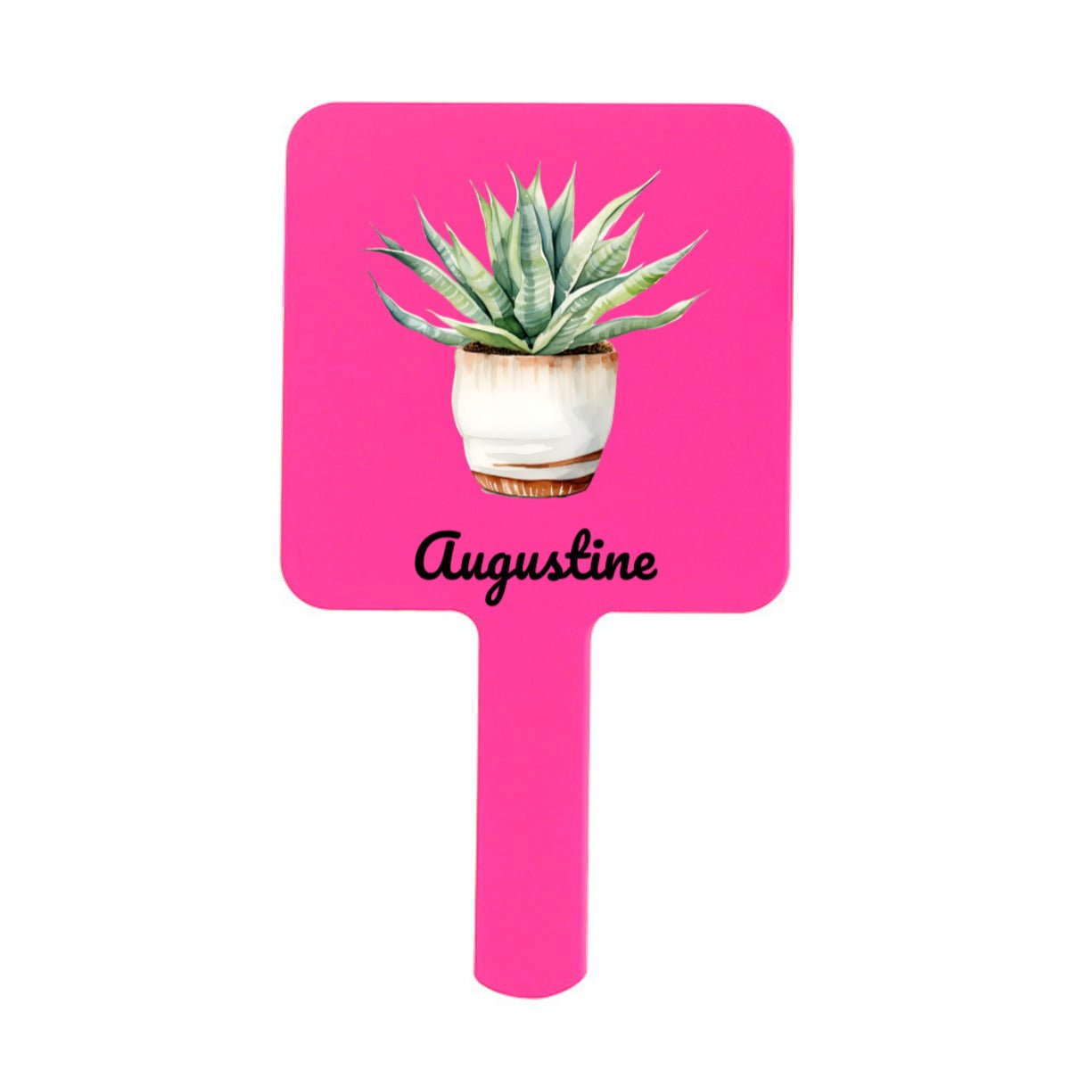 Personalized Succulents Square Mirror with Handle - handlemirrors - BuyEcEc