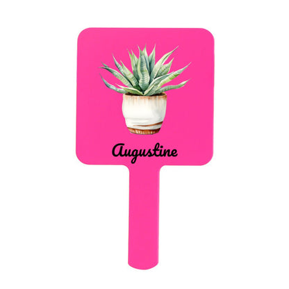 Personalized Succulents Square Mirror with Handle - handlemirrors - BuyEcEc