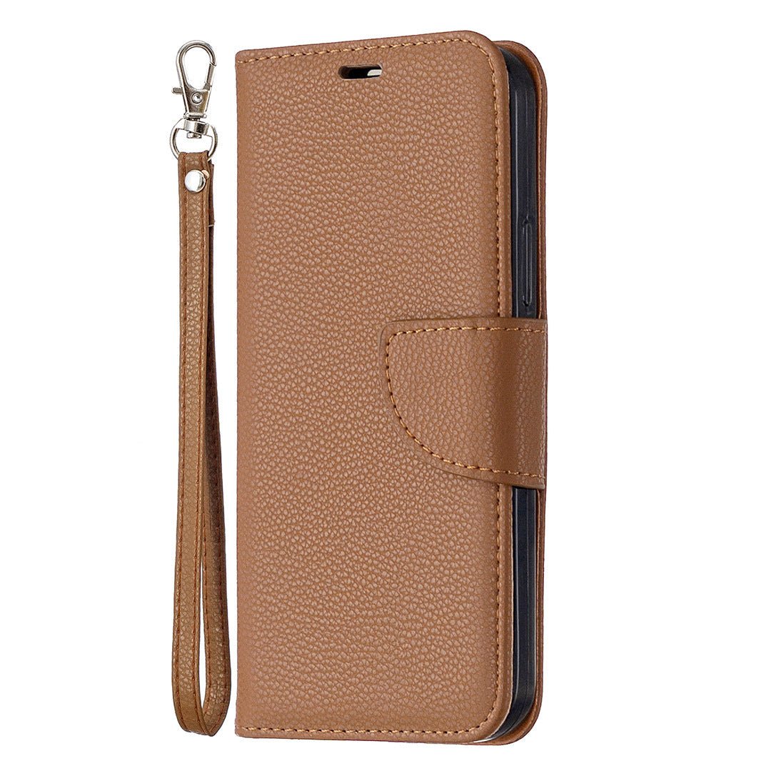 Brown iPhone Case PU Leather Flip Wallet with Lanyard - iphoneCases - BuyEcEc