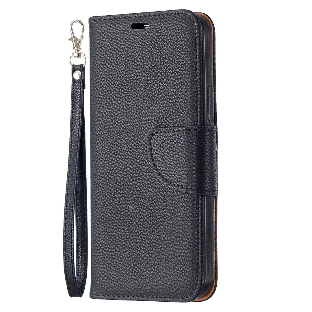 Black iPhone Case PU Leather Flip Wallet with Lanyard - iphoneCases - BuyEcEc