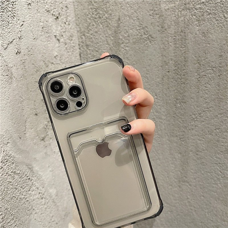 iPhone Case Cover Clear Transparent Card Slot Card Holder - iphoneCases - BuyEcEc